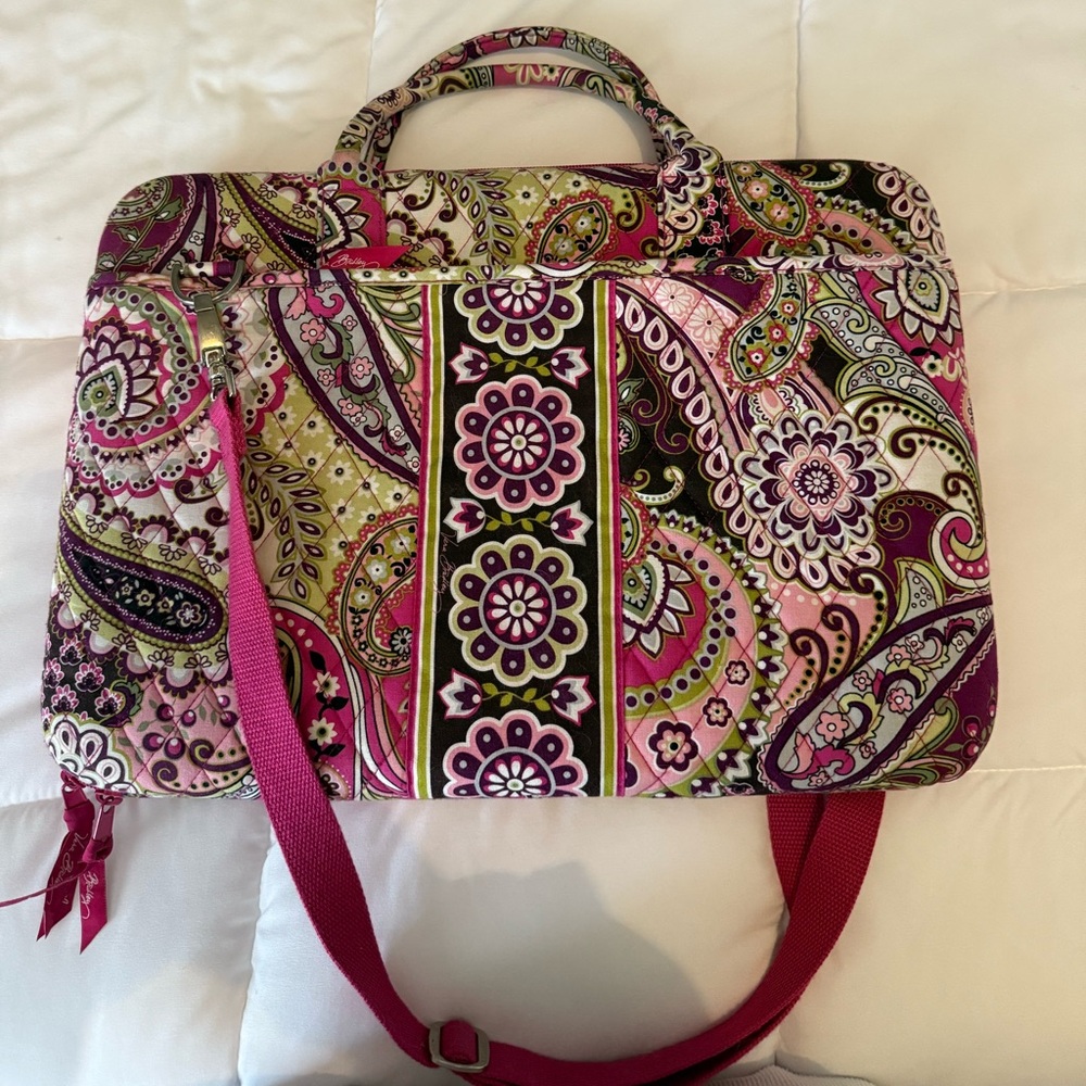 Vera Bradley Messenger Laptop Bag in Very Berry Paisley
